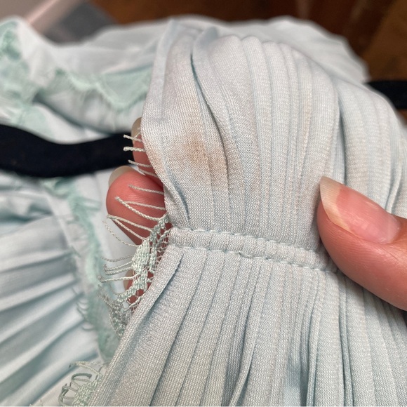 ASOS Bridesmaid/Wedding Guest Lace Pleated Maxi Dress - Picture 14 of 16